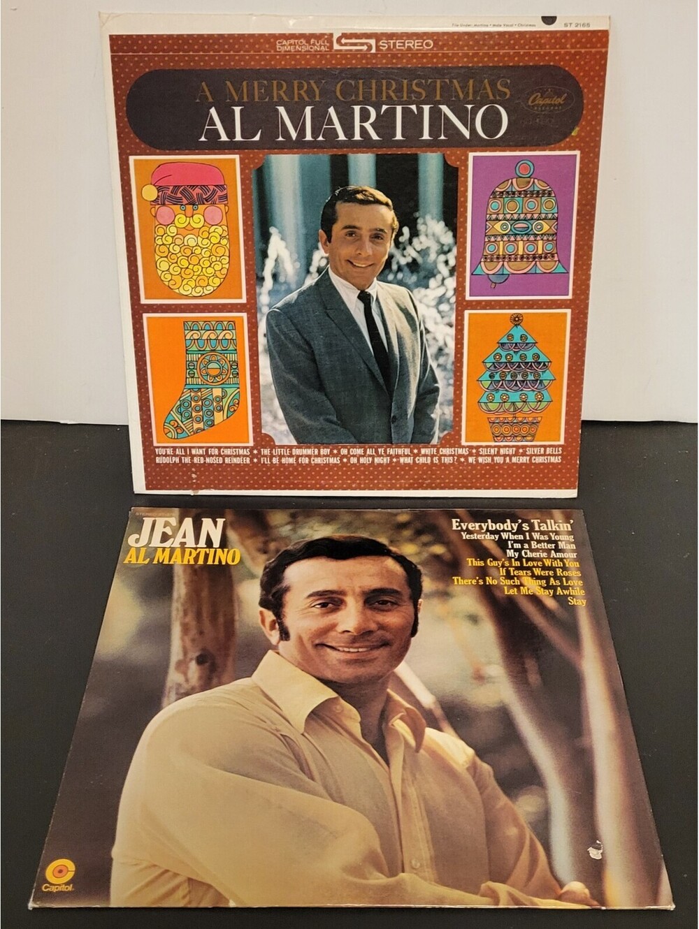 Jean Al Martino Everybody's Talkin' & A Merry Christmas - Lot of 2 Records